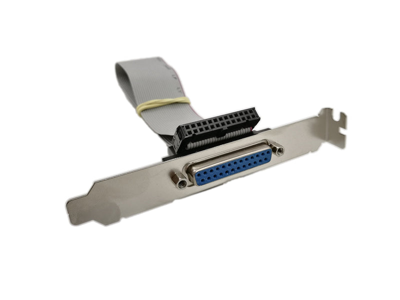 SINLOON DB25 Adapter with Bracket to IDC 26 Pin Ribbon Cable, Motherboard Slot Plate Parallel Panel DB-25 Female to 26 Pin IDC Socket Flat Cable - LeoForward Australia