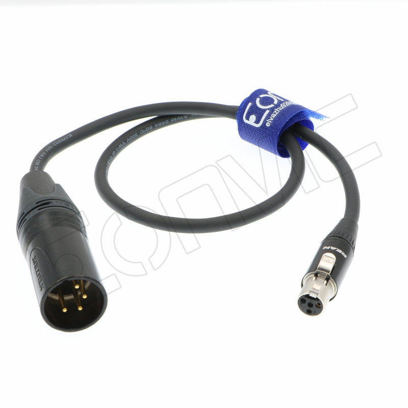  [AUSTRALIA] - Eonvic Mini XLR to 4 pin XLR Power Cable for NC3MXX-B TV Logic straight cable