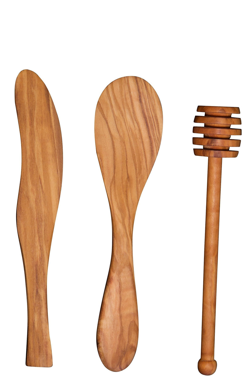  [AUSTRALIA] - Scanwood Olive Wood Spreader Spoon Dipper set Bar Set 7"