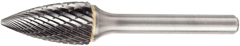 WIDIA Metal Removal Bur M41419 SG, Master Cut Edge, Pointed Tree, 0.25" Cutting Diameter, Carbide, Right Hand Cut, 0.125" Shank Diameter - LeoForward Australia