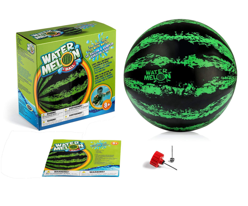 Watermelon Ball – The Ultimate Swimming Pool Game | Pool Ball for Under Water Passing, Dribbling, Diving and Pool Games for Teens, Kids, or Adults | 9 in. Ball Fills with Water 9 Inches - LeoForward Australia