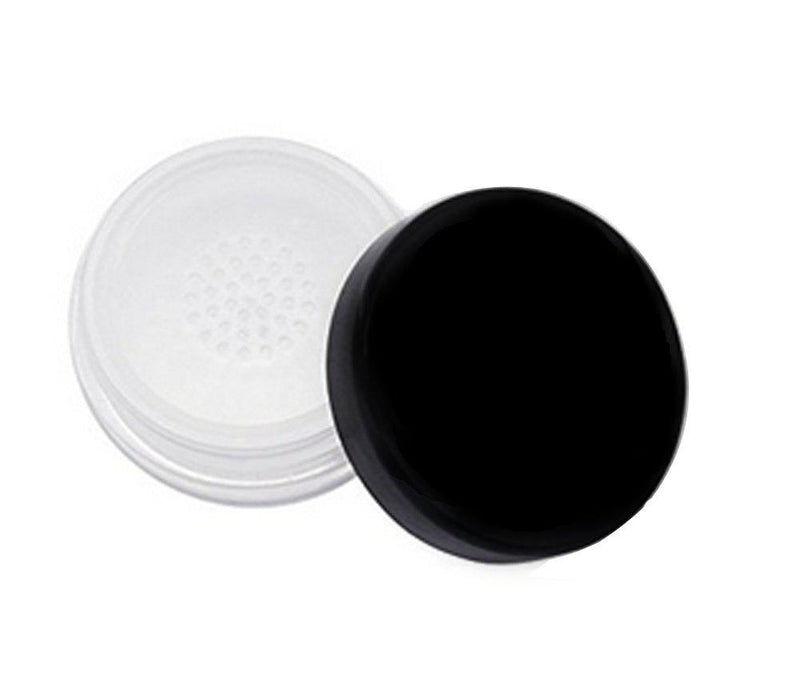 60ml 2oz Empty Clear Make-up Loose Powder Container Case with Soft Sponge Powder Puff Screw Black Lid and Sifter Foundation Box - LeoForward Australia