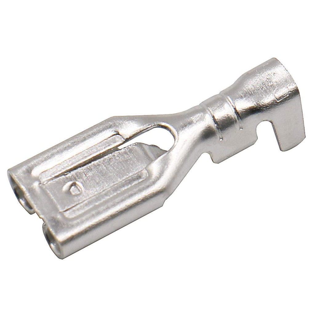  [AUSTRALIA] - Baomain Female Spade Quick Splice Crimp Terminals 6.3mm Crimp Connector Non Insulated Pack of 100