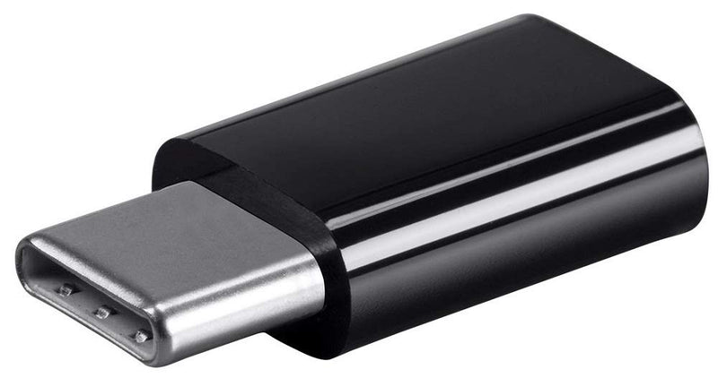  [AUSTRALIA] - Monoprice USB-C to Micro B Adapter - Black, Male to Female With Gold Plated Contacts