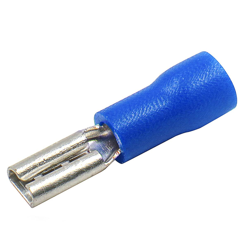  [AUSTRALIA] - Baomain Blue Female Insulated Spade Wire Connector Electrical Crimp Terminal 16-14 AWG 2.8 x 0.5mm FDD 2-110 Pack of 100