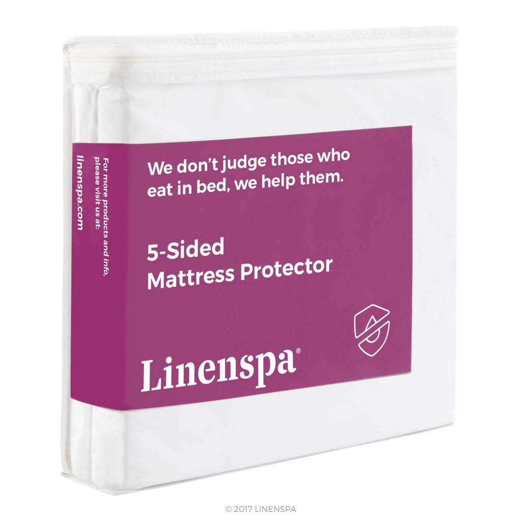 Linenspa Cover Protector-Waterproof-Hypoallergenic-Vinyl Free, Twin, Smooth 5-Sided - LeoForward Australia