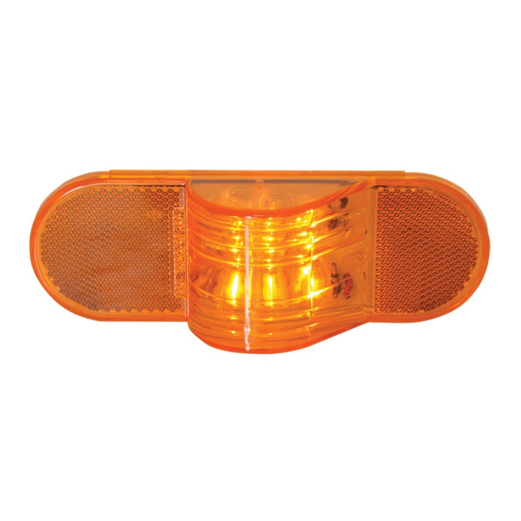  [AUSTRALIA] - Grand General 79840 6" Oval Side Amber LED Marker/Turn/Clearance Light (W/ Reflector for Trucks, Trailers, RVs, Buses, Utility Vehicles Oval side LED)
