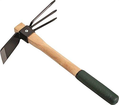 Edward Tools Hoe and Cultivator Hand Tiller - Carbon Steel Blade - Heavy Duty for loosening Soil, Weeding and Digging - Rubber Ergo Grip Handle - Rust Proof - LeoForward Australia