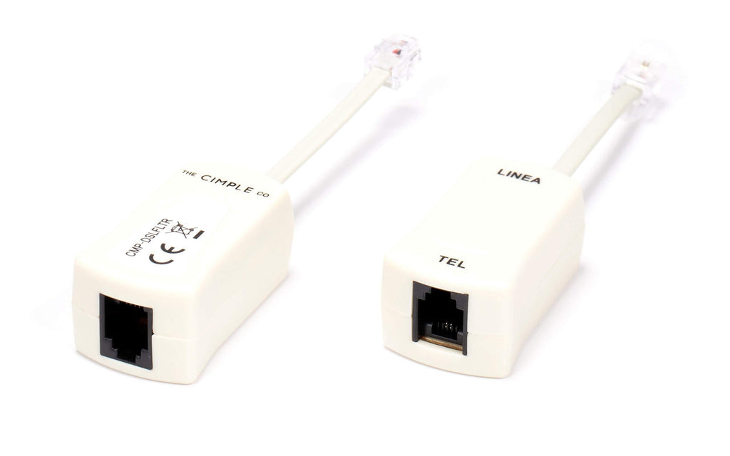 2 Wire, 1 Line DSL Filter - for Removing Noise and Other Problems from DSL Related Phone Lines - 2 Pack Ivory - LeoForward Australia