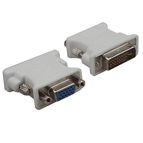 Lineso 2Pack DVI-I (24+5) Male to VGA Female Adapter (HDD15Pin,RGB15Pin) White - LeoForward Australia