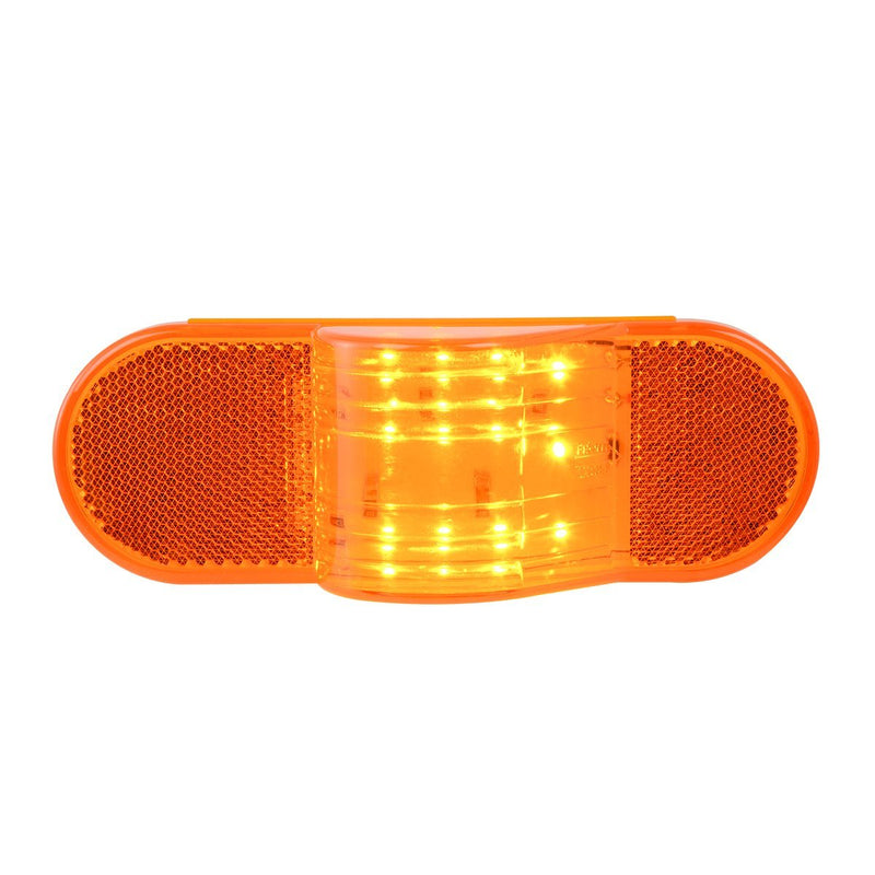  [AUSTRALIA] - GG Grand General 79995 6 inches Oval Side Amber LED Marker/Turn/Clearance Light w/Reflector for Trucks, Trailers, RVs, Buses, Utility Vehicles Amber/Amber
