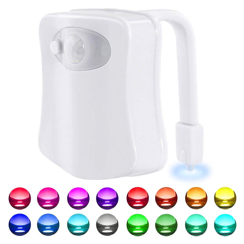 WEBSUN Toilet Night Light Motion Activated 16 Color Changing Led Motion Sensor Toilet Bowl Light - LeoForward Australia
