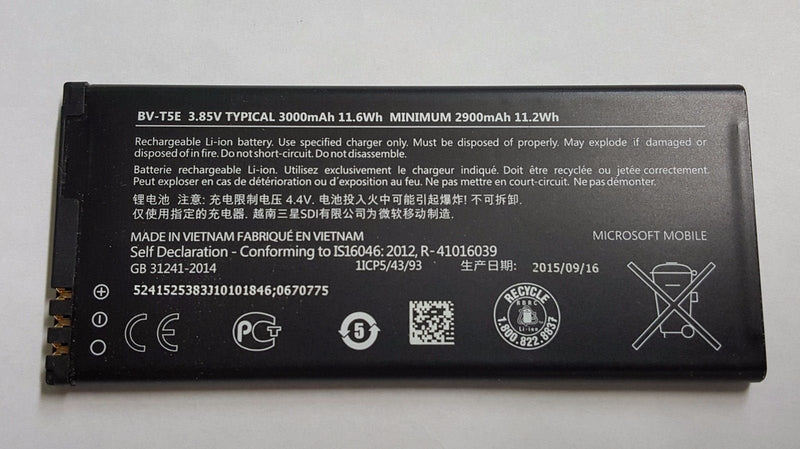 Nokia Lumia 950 Standard Battery BVT5E BV-T5E 3.85v 3000mAh - LeoForward Australia