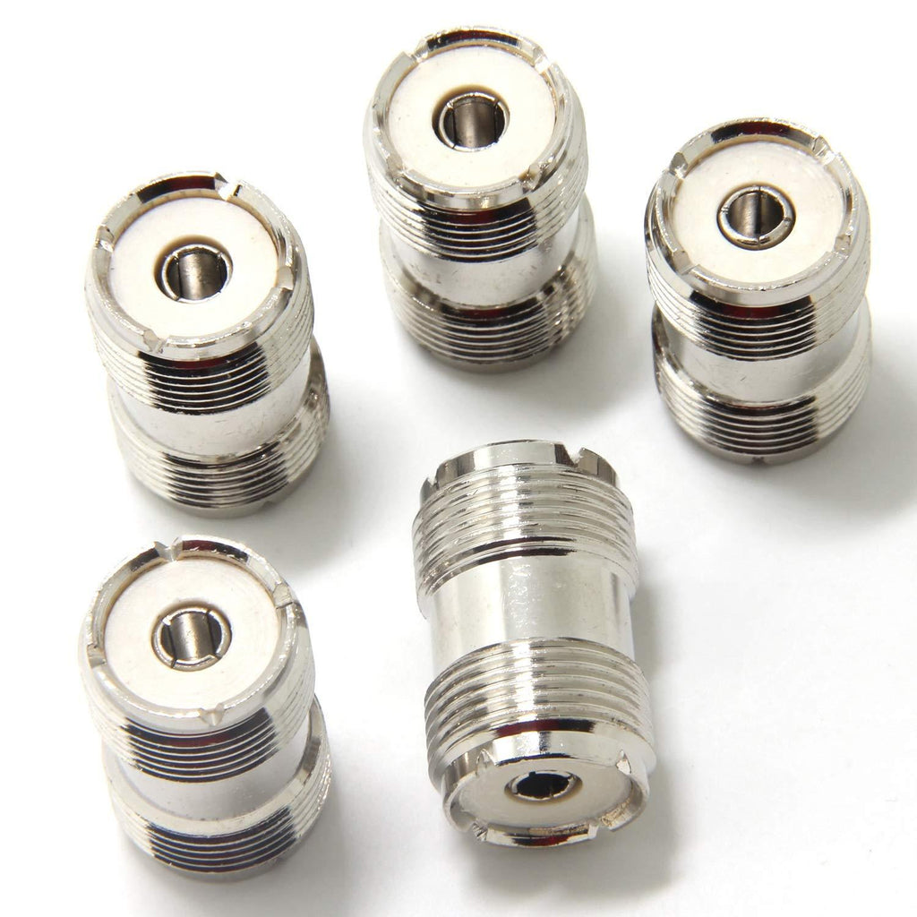 Ancable 5-Pack UHF PL-259 Female to UHF PL-259 Female Coaxial Adaptor Connector Coupler Joiner for CB Ham Radio Antenna - LeoForward Australia