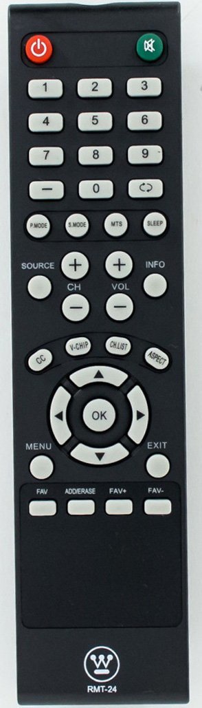 RMT-24 Remote Control Replacement for Westinghouse TV DW39F1Y1 DW46F1Y2 DW50F1Y1 DWM32H1A1 DWM32H1G1 DWM32H1Y1 DWM40F1A1 DWM40F1Y1 DWM40F1Y1C DWM40F1Y1-C DWM40F2G1 - LeoForward Australia