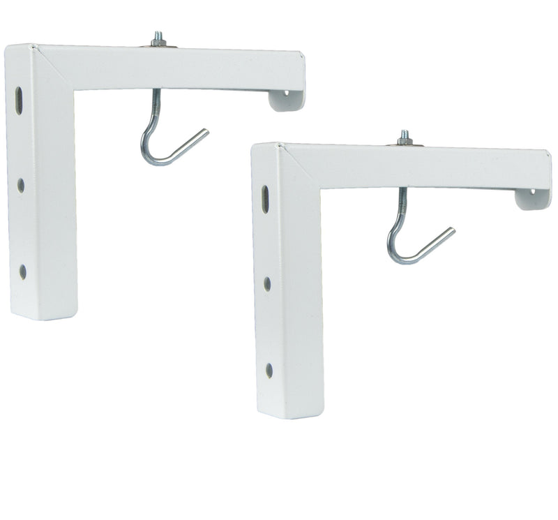  [AUSTRALIA] - VIVO Wall Hanging 6" Adjustable L-Bracket Mount Plate Hook Kit for Projector Screens (MOUNT-PS01) White