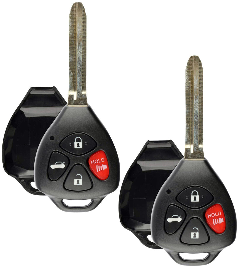  [AUSTRALIA] - Discount Keyless Entry Remote Fob Key Shell Case and Button Pad Outer Cover For HYQ12BBY, GQ4-29T, MOZB41TG (2 Pack)