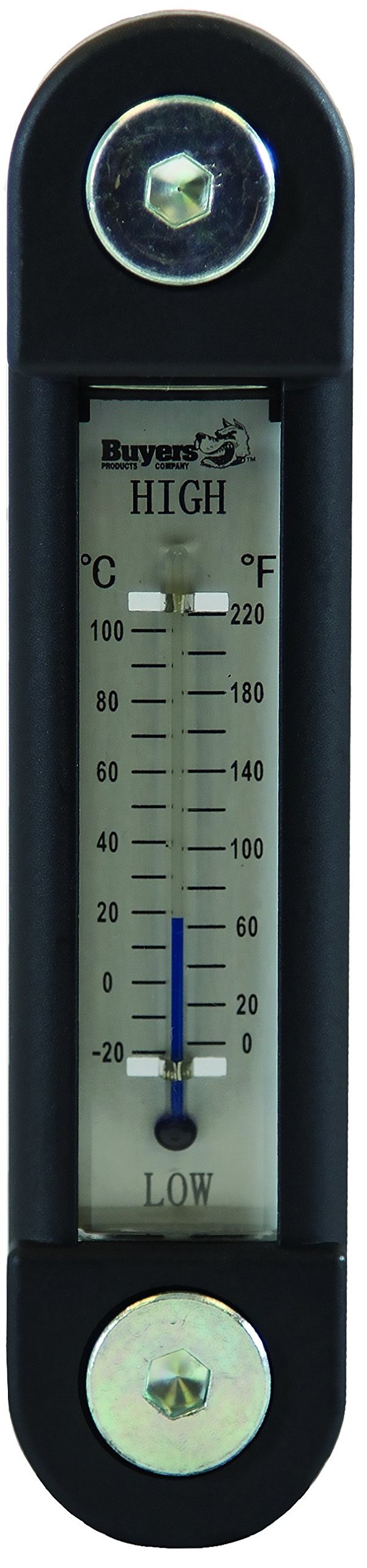  [AUSTRALIA] - Buyers Products LRD02A Black and Silver Oil Level Gauge with Thermometer