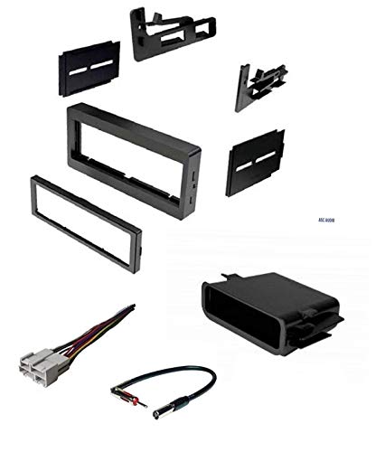  [AUSTRALIA] - Car Stereo Dash Kit, Wire Harness, Antenna Adapter, Pocket for Installing a Single Din Radio Compatible with Some GM 1995-2002 Astro Avalanche Silverado Suburban Tahoe GMC Sierra Yukon-No Premium Amp