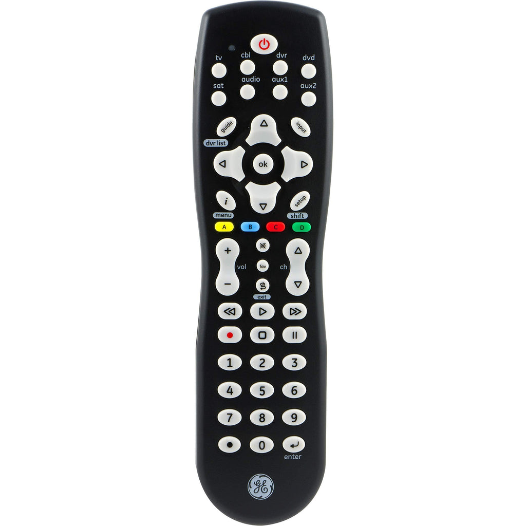 GE Universal Remote Control for Samsung, Vizio, Lg, Sony, Sharp, Roku, Apple TV, TCL, Panasonic, Smart TVs, Streaming Players, Blu-Ray, DVD, Simple Setup, 8-Device, Black, 33715 - LeoForward Australia