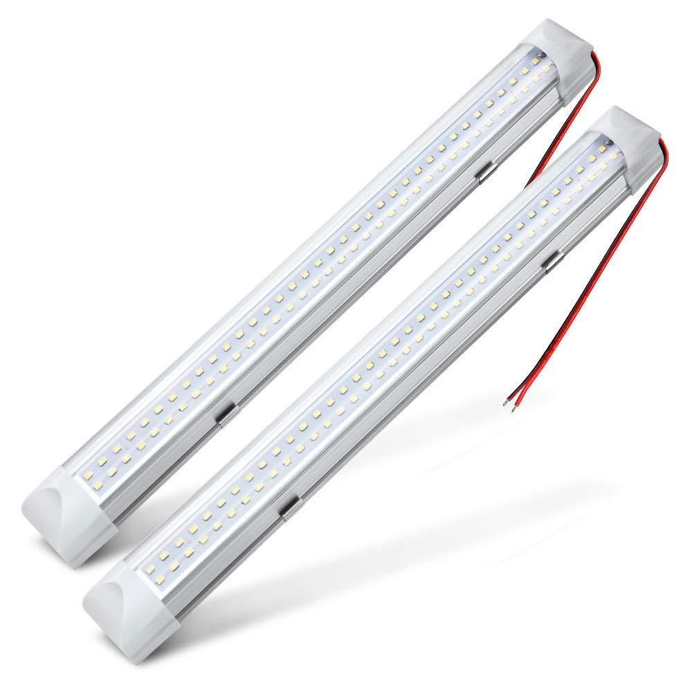  [AUSTRALIA] - MICTUNING 13.5 Inch Car Interior Led Light Bar 3.5W 72 LED Lamp with On Off Switch for Van Lorry Truck Camper Boat 2 Pcs