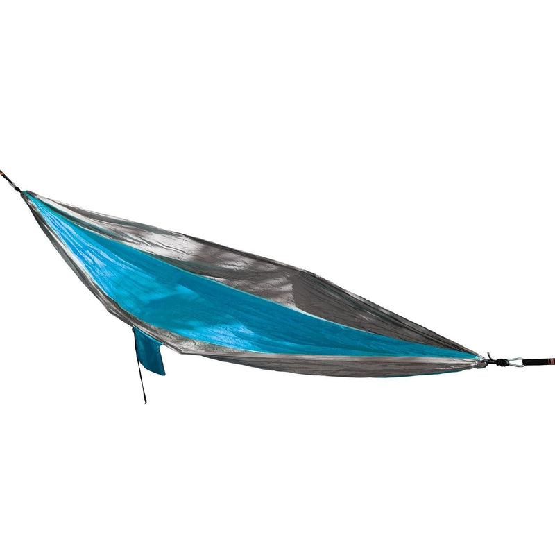  [AUSTRALIA] - UST SlothCloth 1.0 Single Hammock with Portable, Lightweight Design, Breathable Mesh and Attached Travel Bag for Camping, Backpacking and Outdoor Survival Blue/Gray