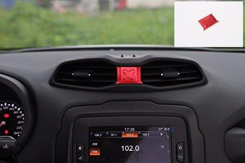  [AUSTRALIA] - Nicebee Red Air Vent Trim Cover Interior Accessories Parts ABS for Jeep Renegade 2015 2016 2017 UP