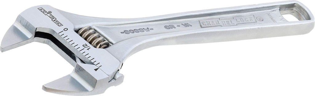  [AUSTRALIA] - Channellock 806SW Xtra Slim Jaw 6-Inch Adjustable Wrench | 0.94-Inch Jaw Opening | Precise Jaw Design Grip in Tight Spaces | Measurement Scales for Easy Sizing of Diameters, 6-Inch Extra Slim Jaw Chrome