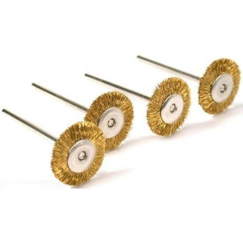  [AUSTRALIA] - 20pcs Dia 25mm Rotary Tool Brass Wheel Wire Brush Set - Fits Dremel ,1/8 Shank ,Clean, Polish, Prep by Preamer