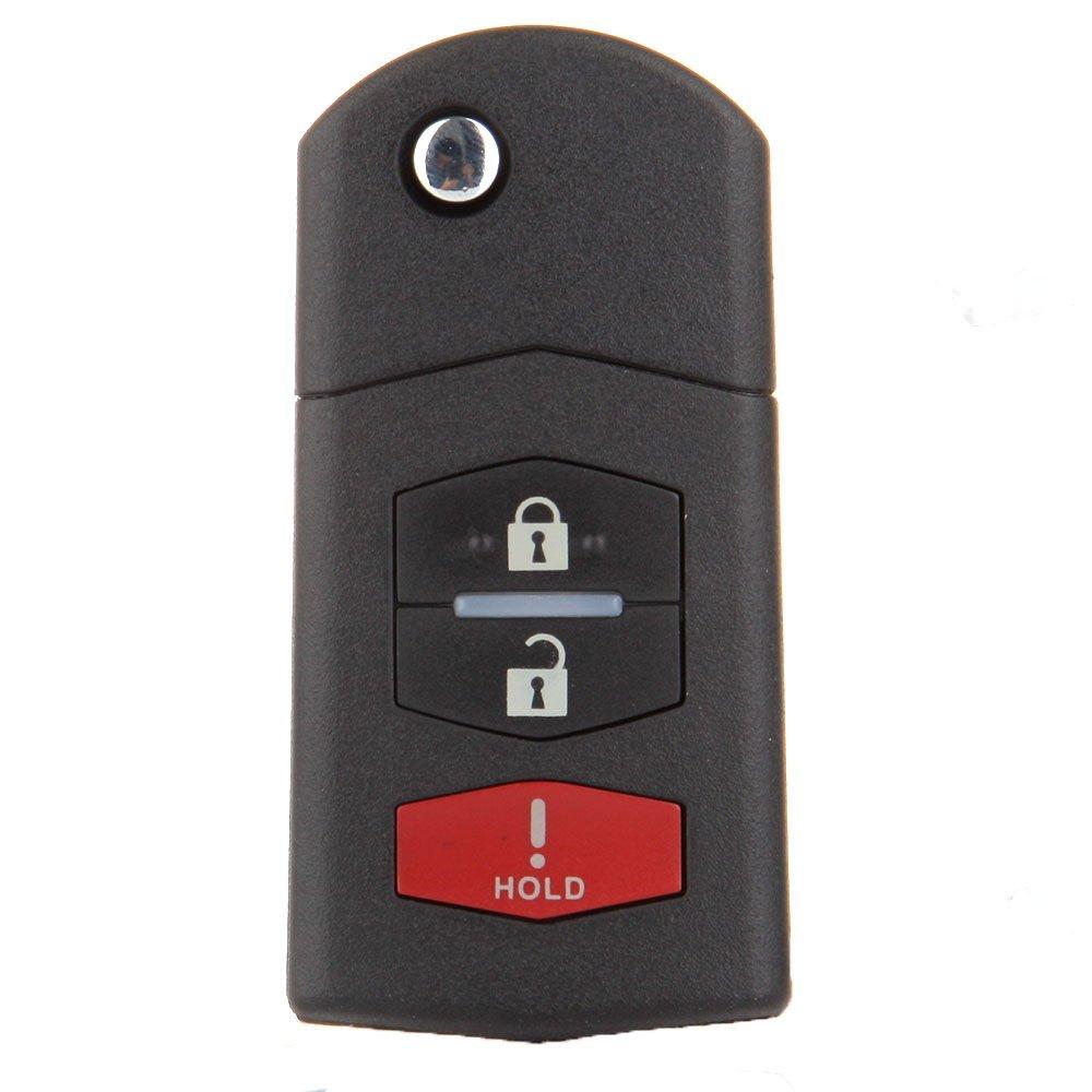  [AUSTRALIA] - SCITOO Flip Key Fob Replacement fit for 1 PC Keyless Entry Kit 1X3 Button 2007-2012 Mazda CX-7 CX7 SKE12501H