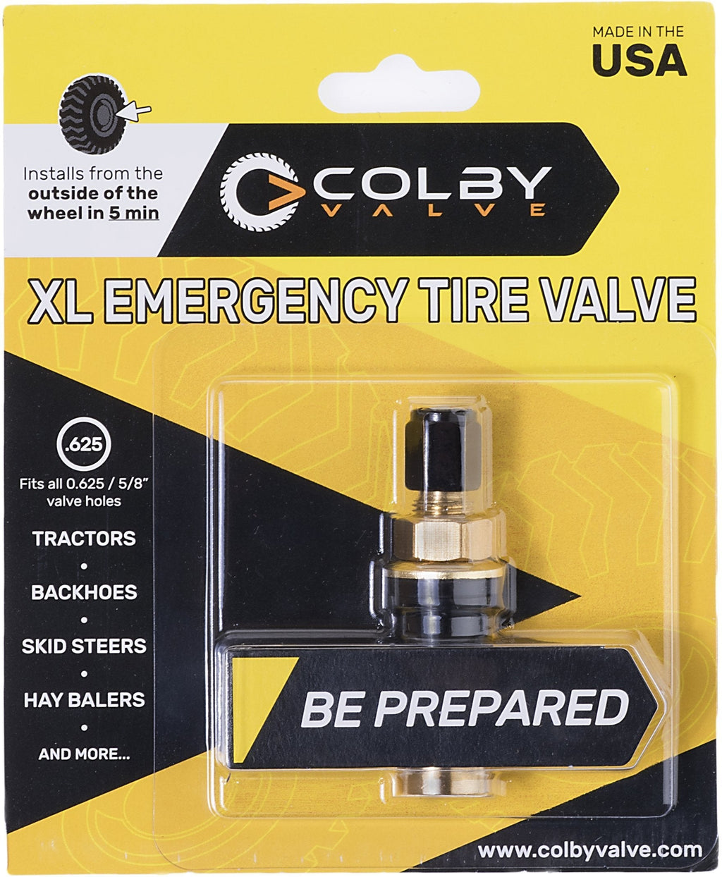 Colby Valve XL Emergency Valve Stem - installs from Outside of The Wheel - LeoForward Australia