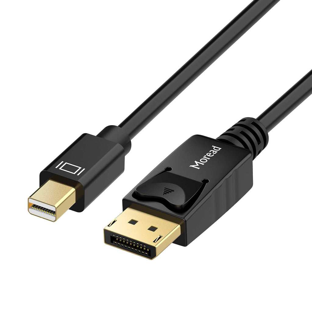 Moread Mini DisplayPort to DisplayPort Cable, 6 Feet, Gold-Plated DisplayPort to Mini DisplayPort (4K@60Hz, 2K@144Hz) Mini DP to DP Display Cable - Black 1 - LeoForward Australia