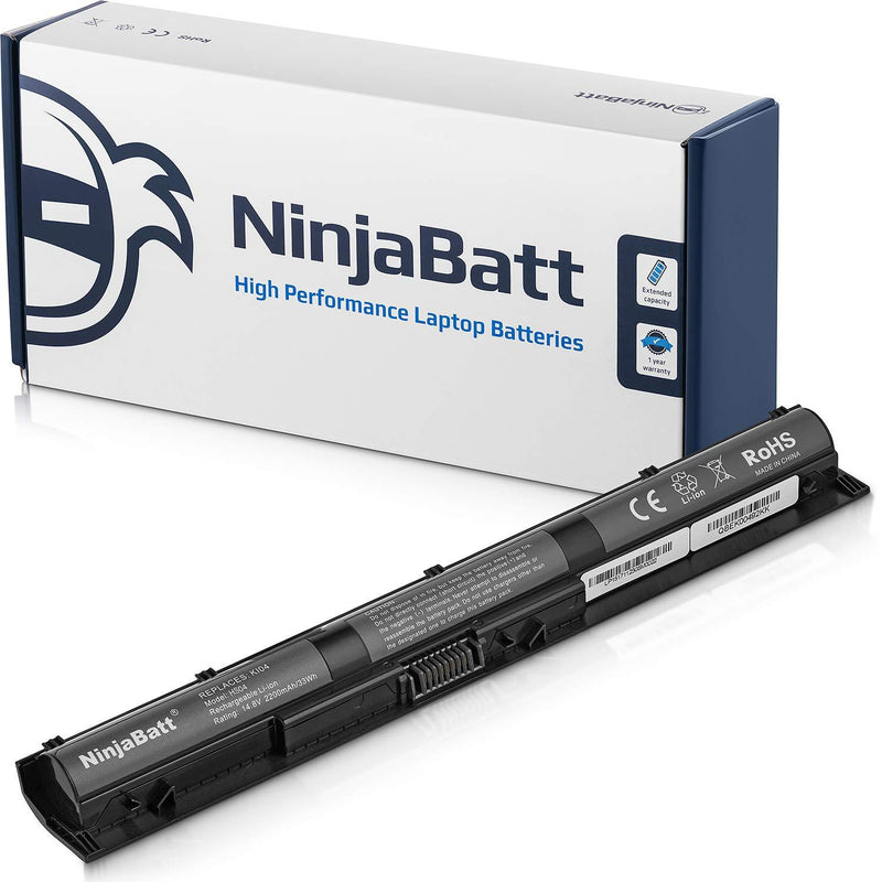  [AUSTRALIA] - NinjaBatt Battery for HP 800049-001 K104 800010-421 KI04 KIO4 HSTNN-LB6R 17-G121WM TPN-Q160 TPN-Q158 TPN-159 TPN-Q161 TPN-Q162 HSTNN-DB6T HSTNN-LB6S - High Performance [4 Cells/2200mAh/33Wh]