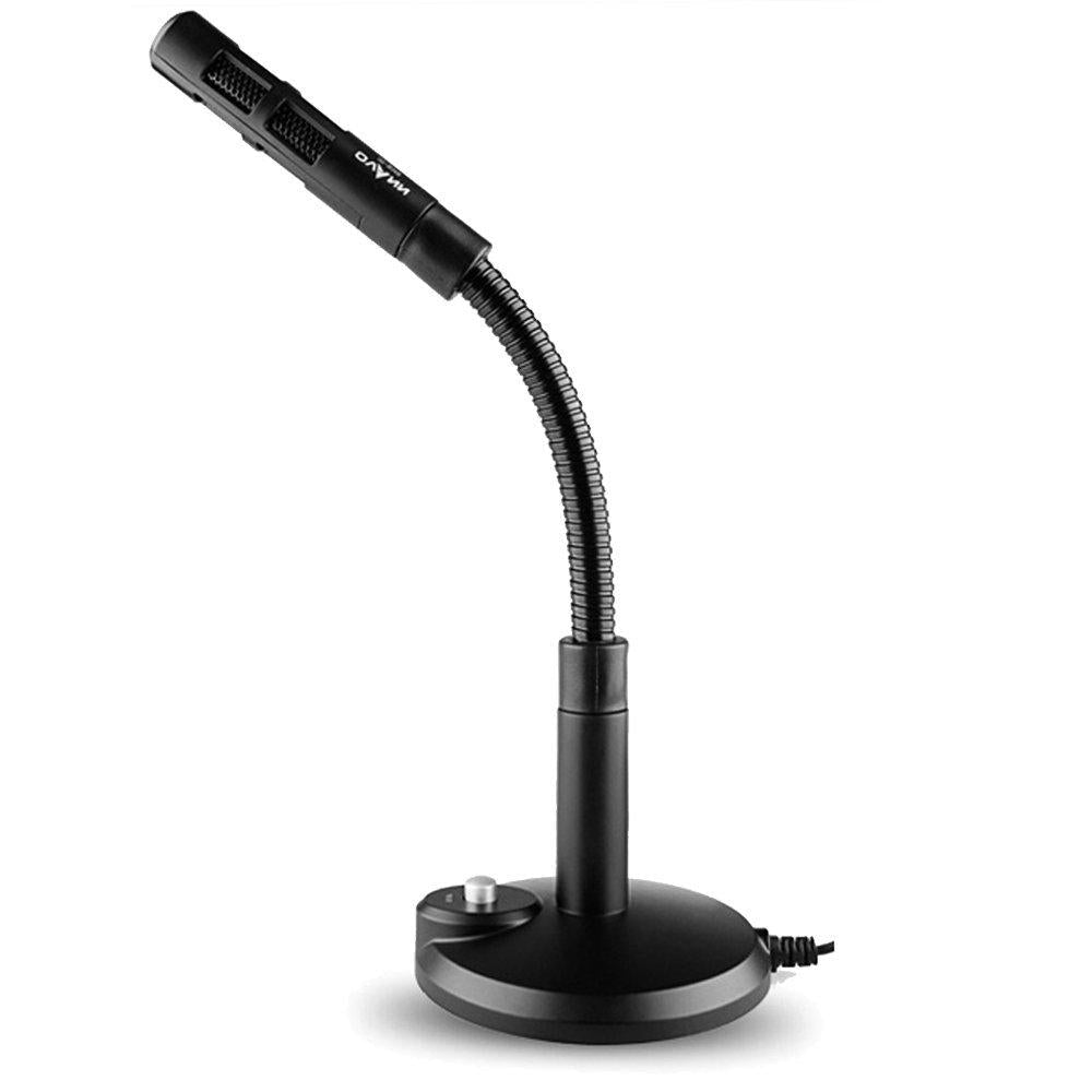  [AUSTRALIA] - Granvela 3.5mm Desk Microphone for Window PC/Laptop,Plug and Play- Black