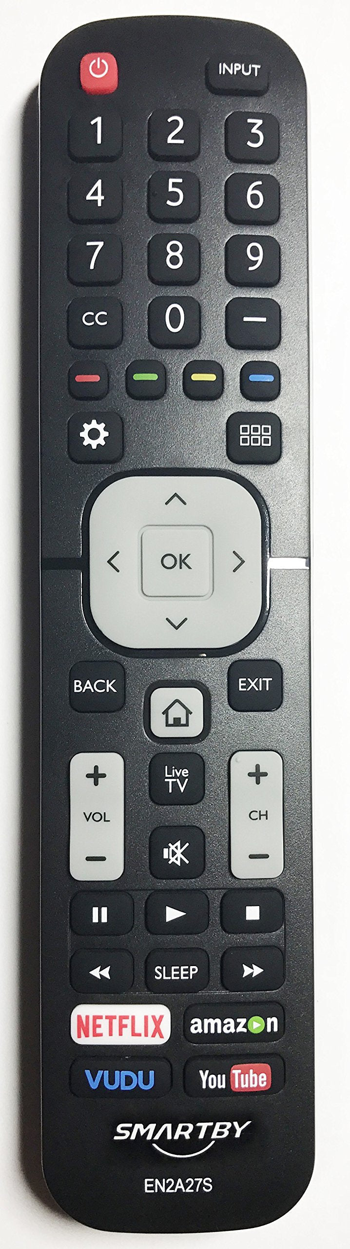 Smartby EN2A27S TV Remote Control for Sharp 4K Ultra LED Smart HDTV 55H6B, 50H7GB, 50H6B, N6200U, - LeoForward Australia