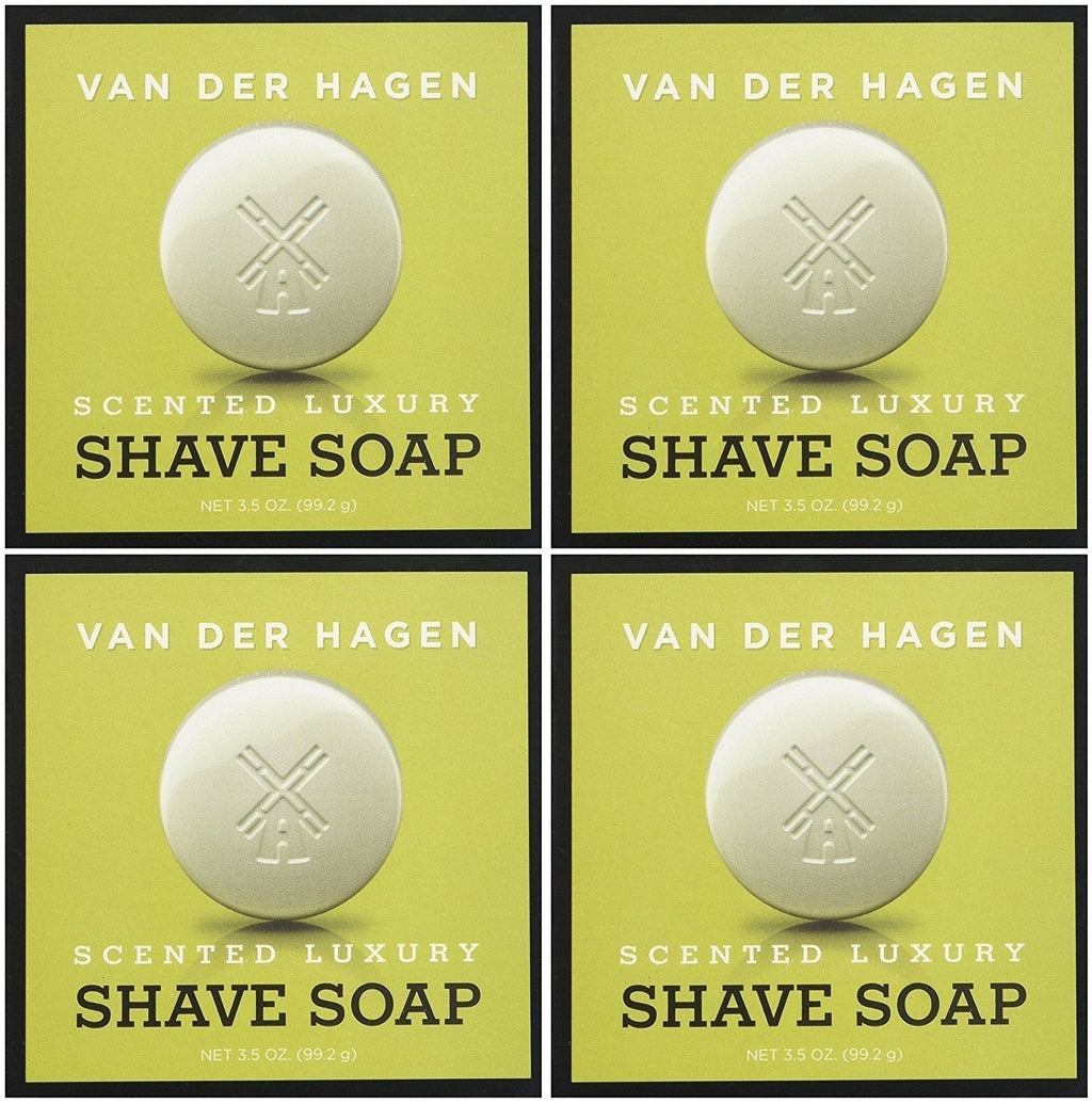 Van Der Hagen Men's Luxury Scented Shave Soap, 3.5 Ounce (Pack of 4) - LeoForward Australia
