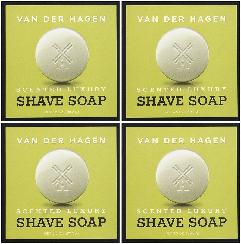 Van Der Hagen Men's Luxury Scented Shave Soap, 3.5 Ounce (Pack of 4) - LeoForward Australia
