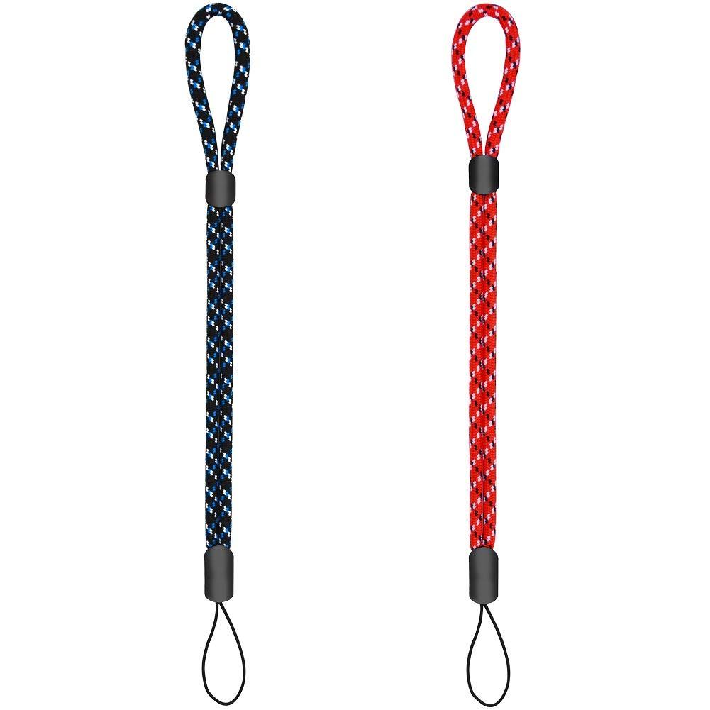  [AUSTRALIA] - Adjustable Wrist Strap Hand Lanyard for iPhone Samsung Camera GoPro USB Flash Drives Keys PSP and other Portable Items - 2 Piece 1 Blue&1 Red 9.5"(24cm)
