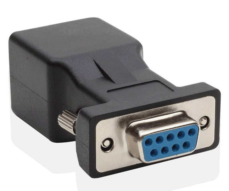  [AUSTRALIA] - LM YN DB9 RS232 Female to RJ45 Female Adapter COM Port to LAN Ethernet Port Converter
