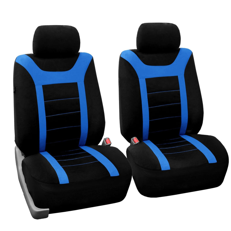  [AUSTRALIA] - FH Group FB070102 Sports Seat Covers (Blue) Front Set – Universal Fit for Cars Trucks & SUVs