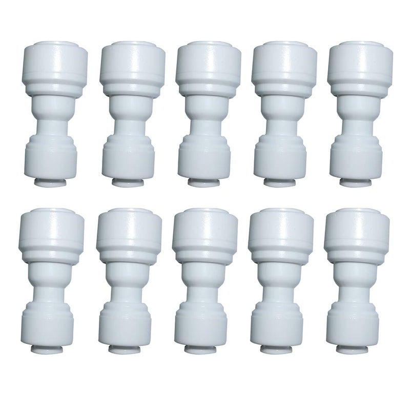  [AUSTRALIA] - YZM Reducing Straight Union 3/8" to 1/4" Quick Connector fittings RO Water Filters set of 10