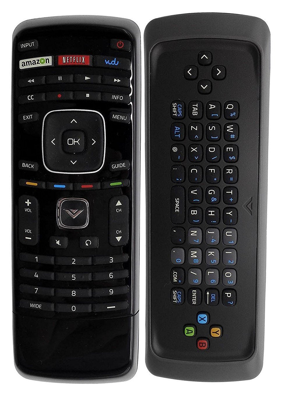New Smartby XRT300 Remote Control with Keyboard for Vizio TV M320SR M420SR M470NV M550NV M470VSE M650VSE M550VSE M3D460SR E3D320VX D500I-B1 D650I-B2 E231I-B1 with Amazon Netflix Vudu app - LeoForward Australia