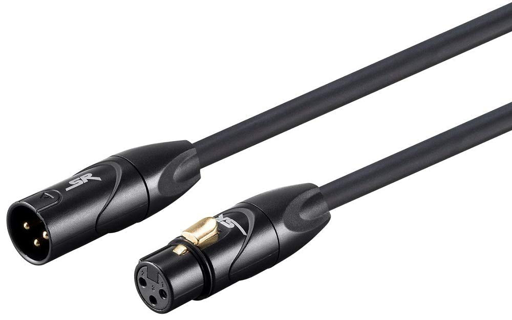  [AUSTRALIA] - Monoprice XLR Male to XLR Female Cable [Microphone & Interconnect] - 3 Feet | Gold Plated, 16AWG - Stage Right Series Black 3ft