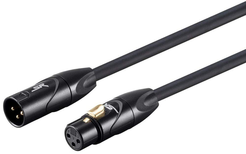  [AUSTRALIA] - Monoprice XLR Male to XLR Female Cable [Microphone & Interconnect] - 3 Feet | Gold Plated, 16AWG - Stage Right Series Black 3ft