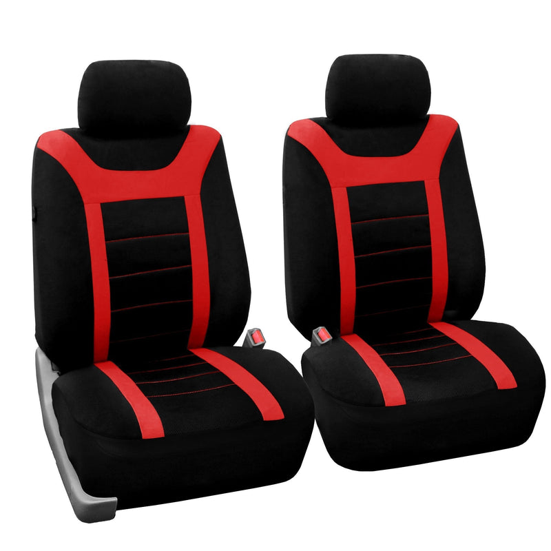  [AUSTRALIA] - FH Group FB070102 Sports Seat Covers (Red) Front Set – Universal Fit for Cars Trucks & SUVs