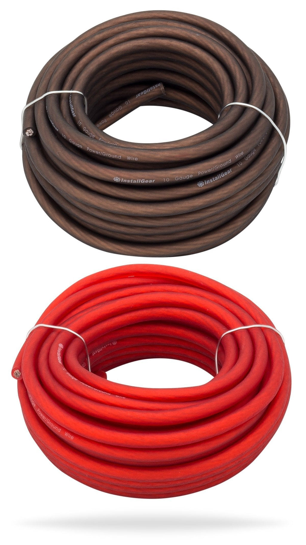  [AUSTRALIA] - InstallGear 10 Gauge 25ft Black and 25ft Red Power/Ground Wire True Spec and Soft Touch Cable 10 Gauge (25ft) Red + Black