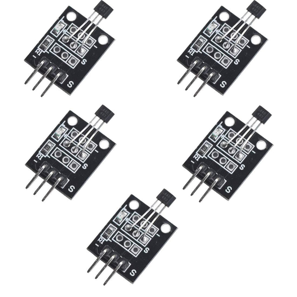 HiLetgo 5pcs Hall Effect Magnetic Sensor Module 3144E A3144 Hall Effect Sensor DC 5V for Arduino PIC AVR Smart Cars - LeoForward Australia