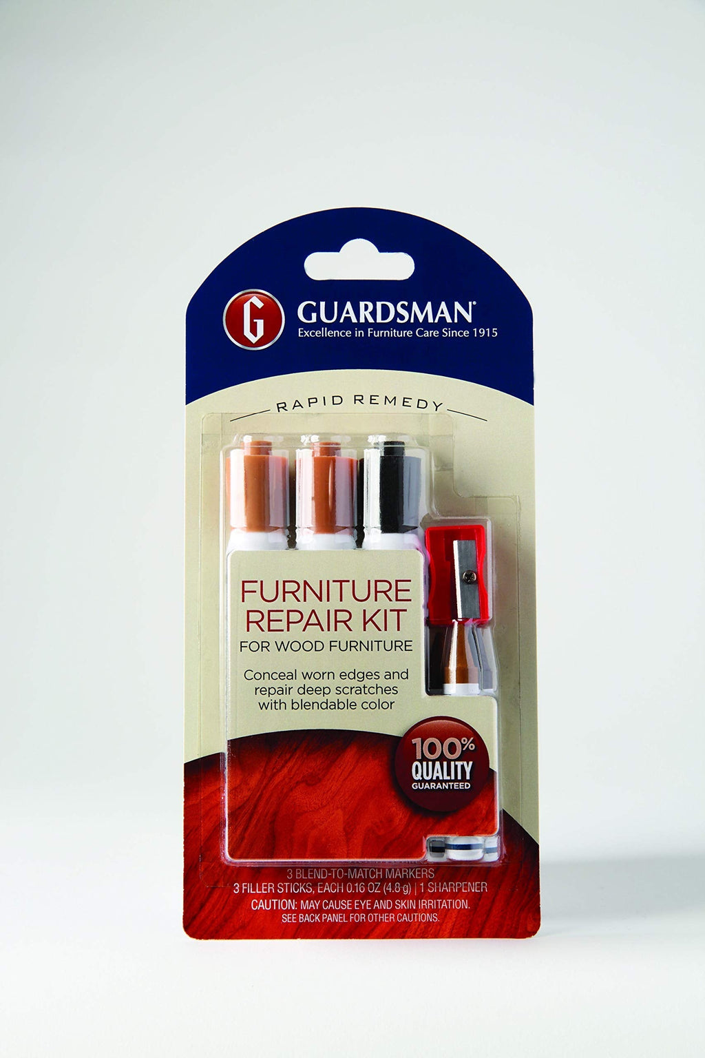  [AUSTRALIA] - Guardsman 500600 Repair Kit-Quickly Touch-Up and Fill Scratched and Blemishes in Wood Furniture, 3 Colors, Brown Tones Furniture Repair Kit