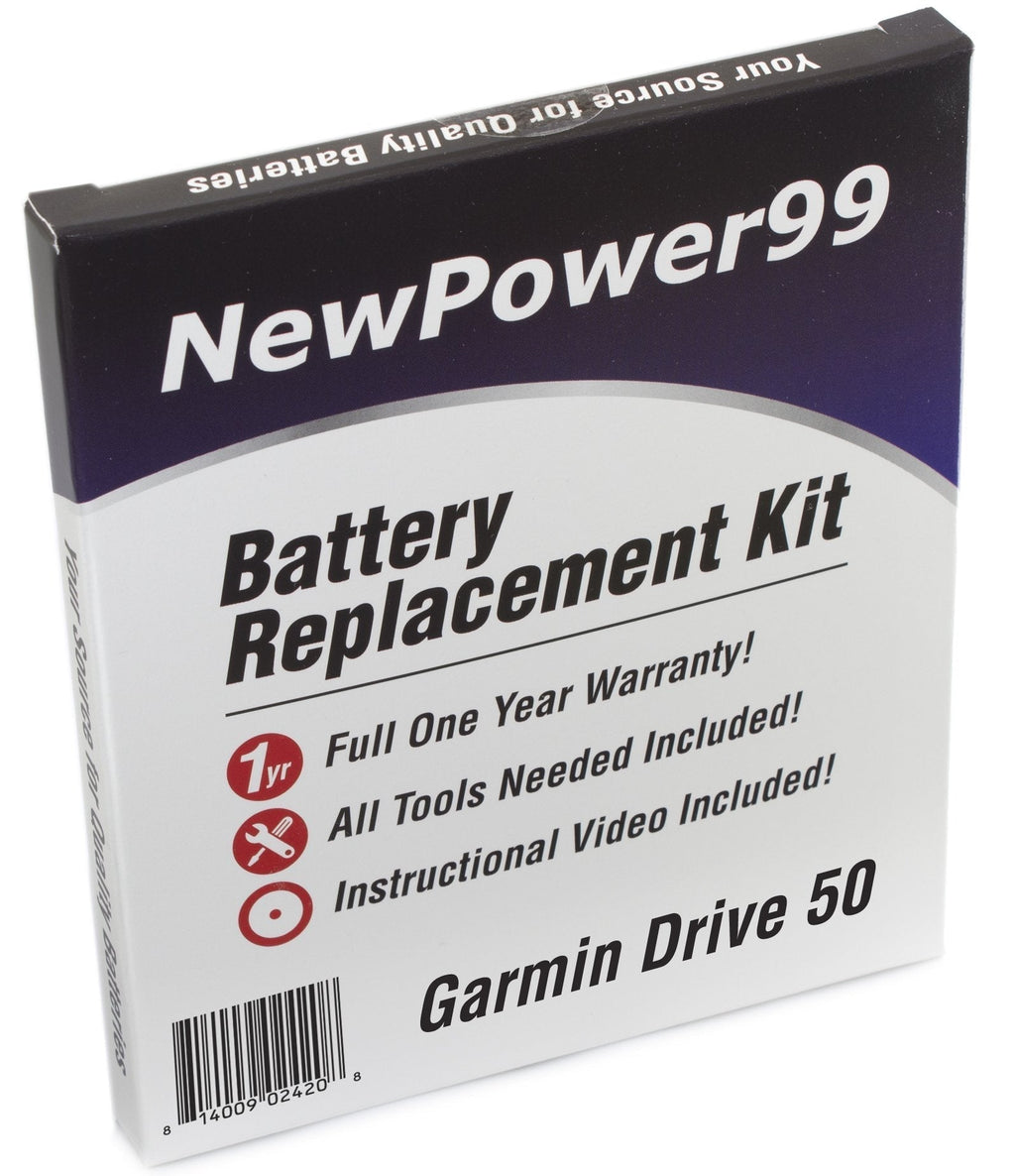  [AUSTRALIA] - Battery Kit for Garmin Drive 50, 50LM, 50LMT with Video Instructions, Tools, and Extended Life Battery from NewPower99