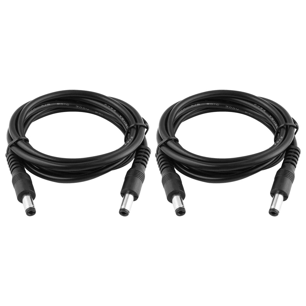  [AUSTRALIA] - Onite 2pcs DC Male to Male 5.5x2.1mm Power Adapter Cable, 20AWG 3ft Cord for LED Strip, Surveillance Camera, CCTV Security Camera, LED Display, IP Camera, DVR, Router, Invoice Printer